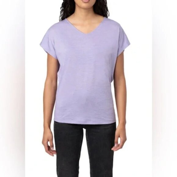 NEW Cloudveil End-on-End Stripe Dolman Top | Purple - Picture 1 of 5
